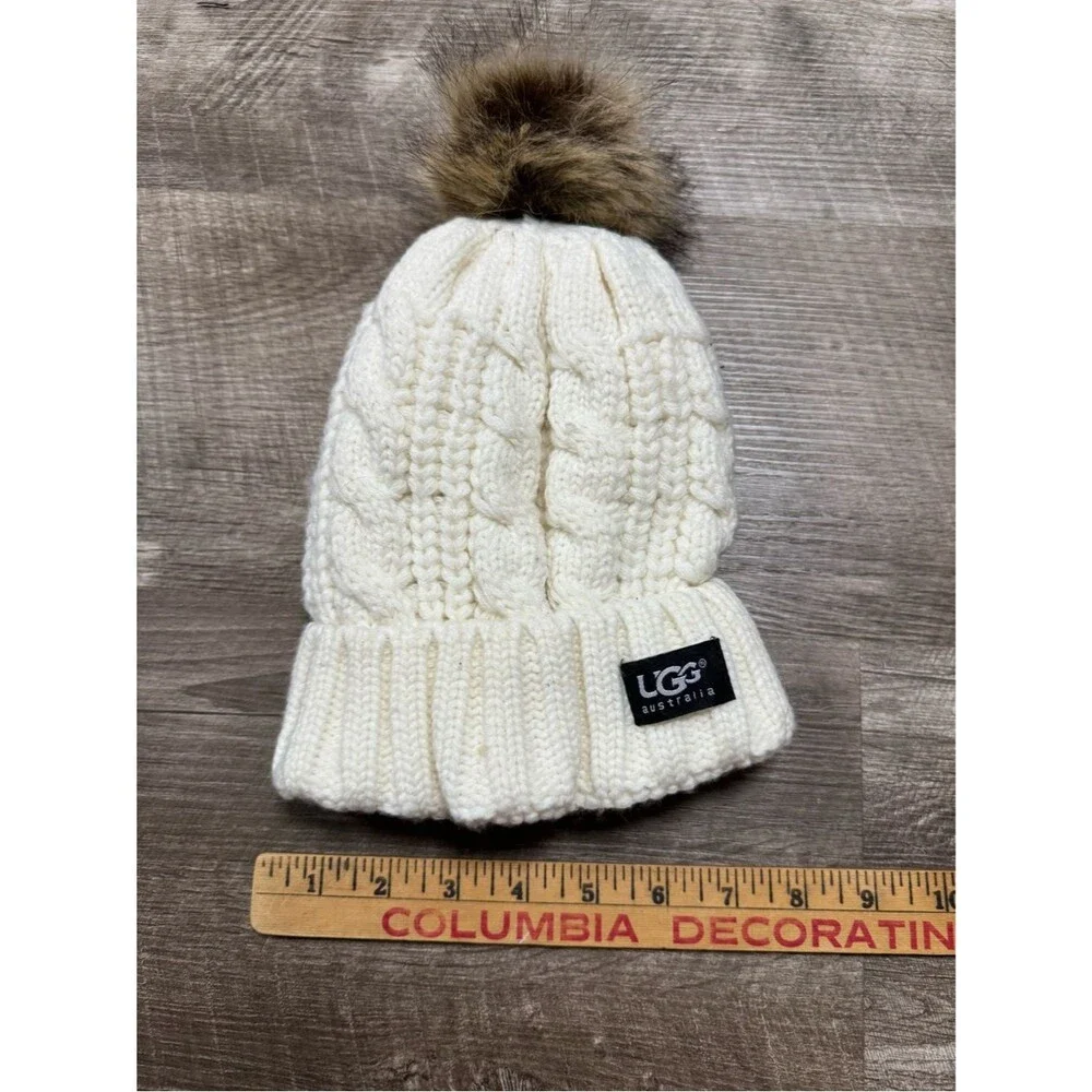 UGG Australia Cable Knit Pom Pom Beanie